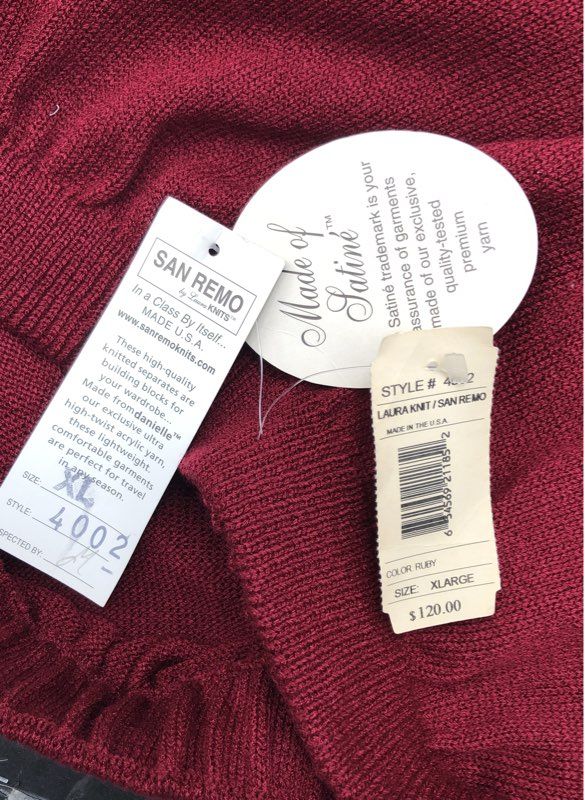 NWT San Remo By Laura Knits Women's Ruby A-Line Skirt - Size XL