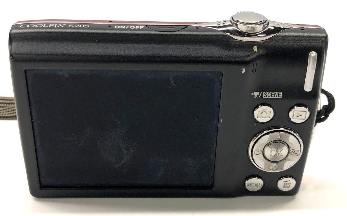 Nikon COOLPIX S205 4x Optical Zoom Compact Digital Camera Red