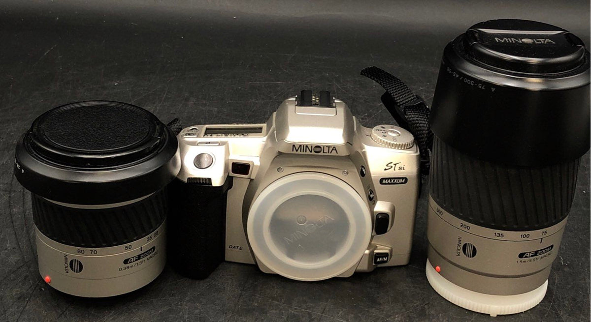 Minolta Maxxum ST Si 35mm SLR Film Camera With Accessories