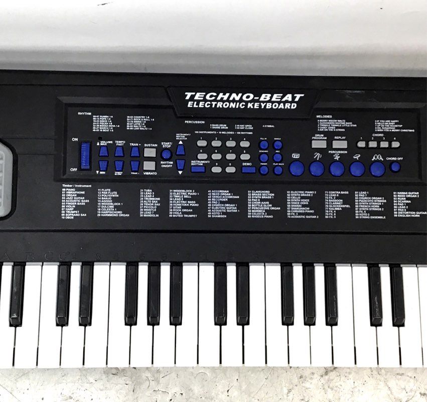Techno-Beat Black 54 Key Electronic Keyboard