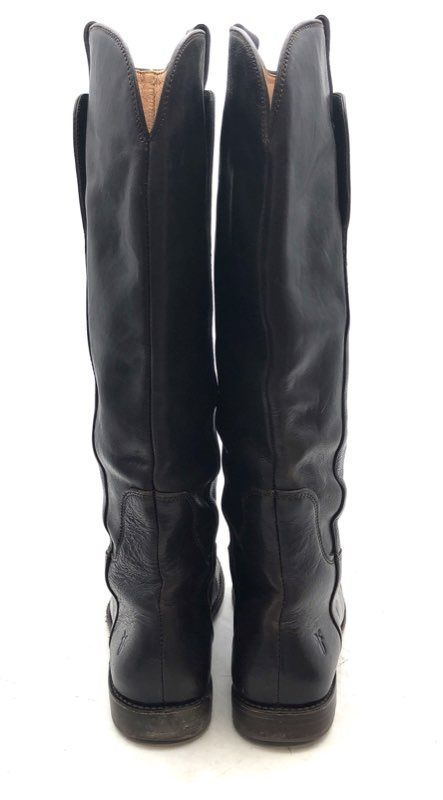 Frye Paige Tall Riding Boots Dark Brown Leather Equestrian Size 8