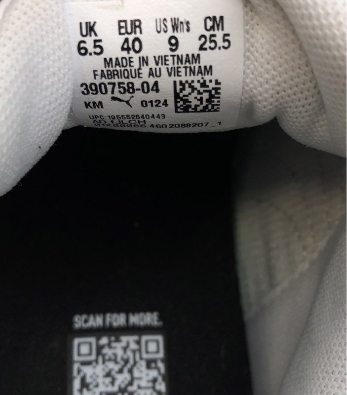 Puma Men's Smash Platform V3 White Athletic Shoes - Size 9