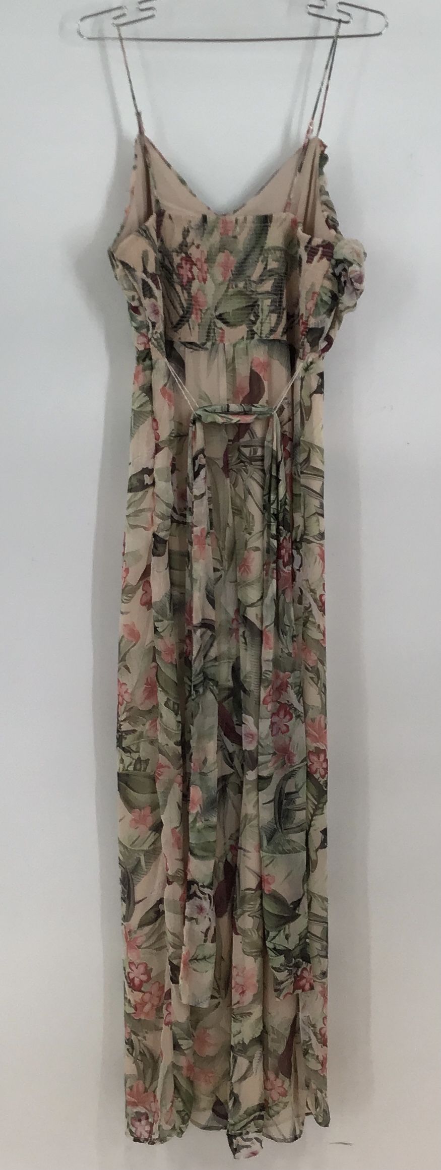 NWT Guess Womens Peach Orchid Jungle Print One-Piece Jumpsuit - Size M