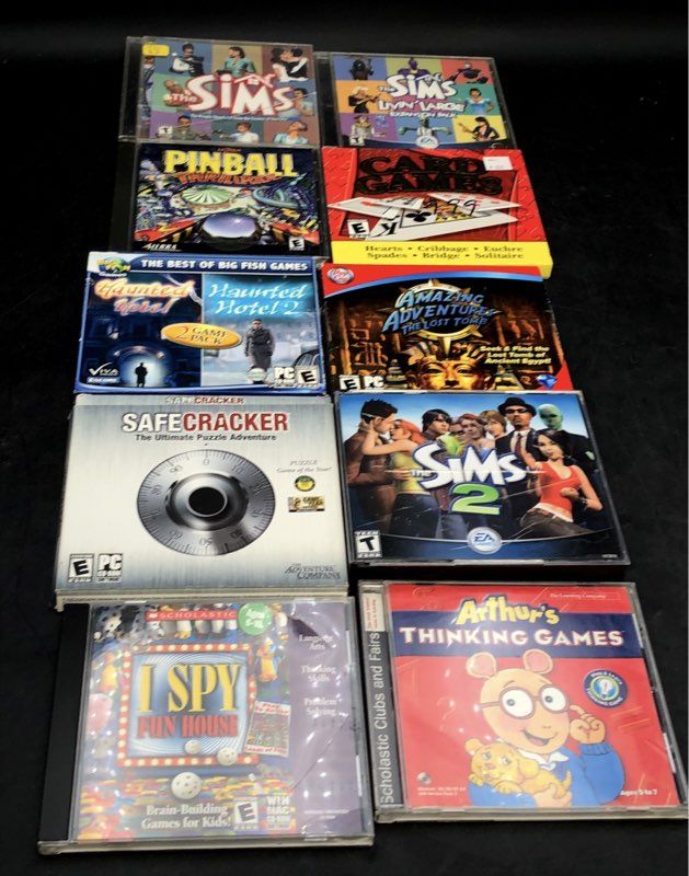 The Sims 2 I Spy Arthur's Thinking Games 10 PC CD-ROM Game Lot Vintage 2000s