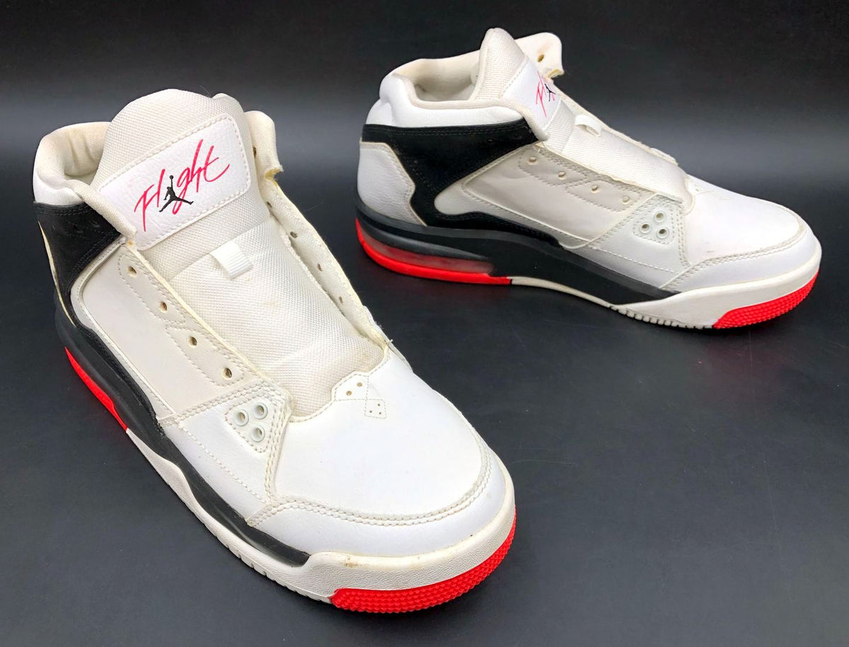 Nike Air Jordan Flight Origin GS 'White Black' & Red Sneakers - Size 5.5Y (+COA)