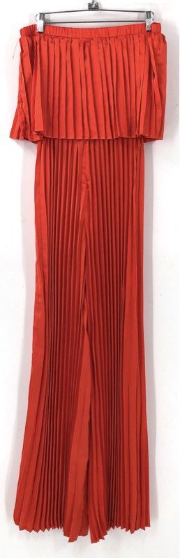 NWT Flying Tomato Women's Red Debbie Pleated One-Piece Jumpsuit - Size Small