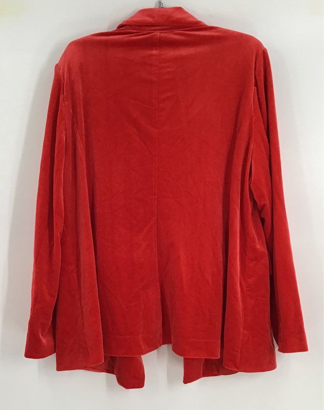 NWT Lane Bryant Womens Red Collared Single-Breasted Blazer - Size 18