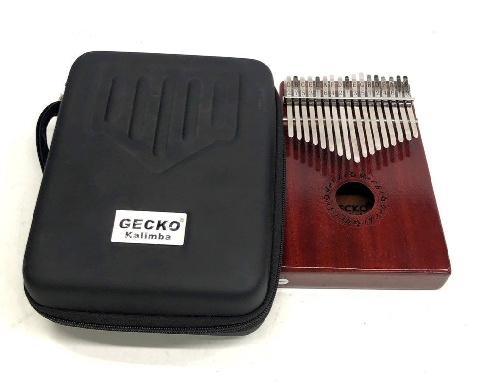 Gecko K17M 17-Key Kalimba Thumb Piano Mahogany Wood with Protective Case