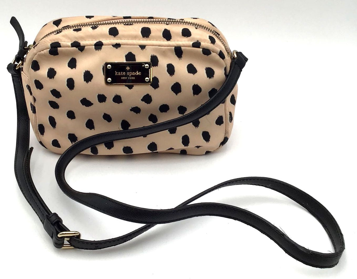 Authentic Kate Spade New York Women&#39;s Pink Black Crossbody Bag - COA Included