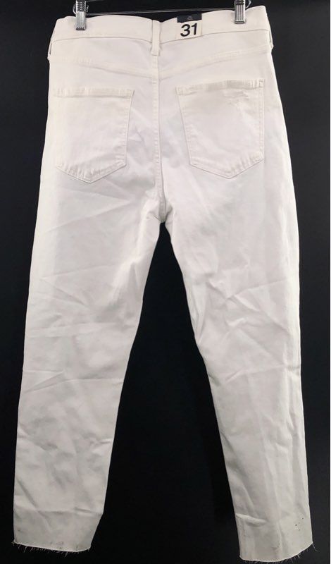 GAP Women's White Vintage Slim Mid Rise Distressed Jeans Sz 31/12R NWT