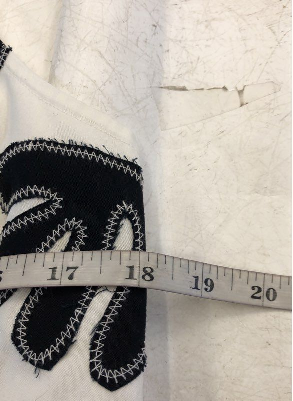 NWT Pilcro Women's White Black Cropped Blouse - Size 8