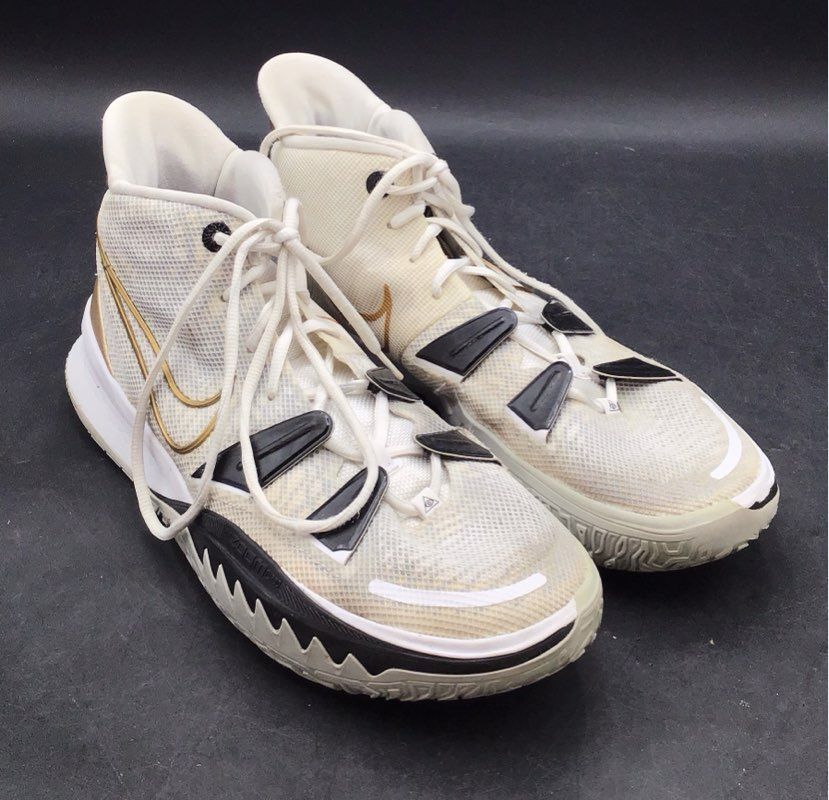 Nike Kyrie 7 Pale Ivory Metallic Gold Basketball Shoes Men's Size 15