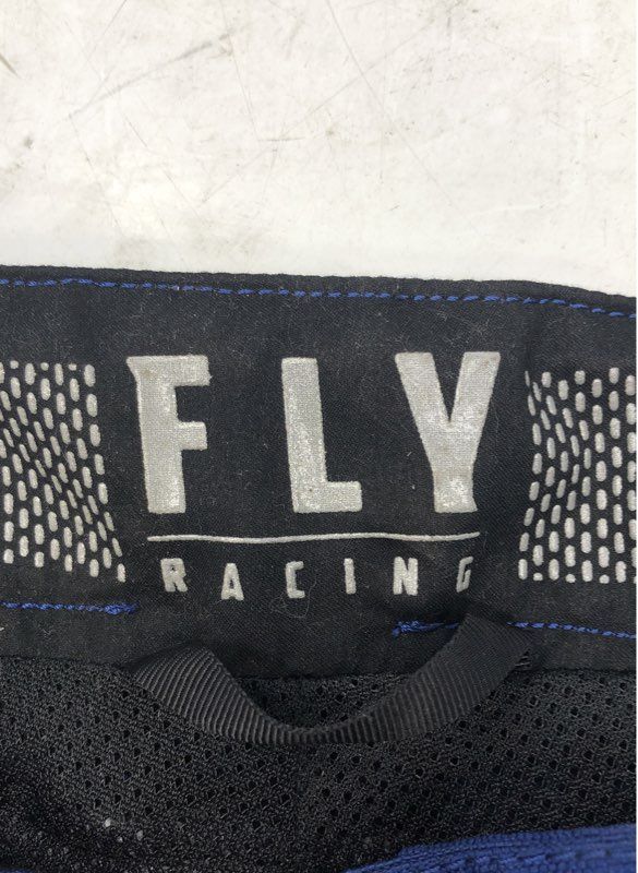Fly Racing Men's Blue Patrol Motocross Off-road Pants Leather Trim Size 36