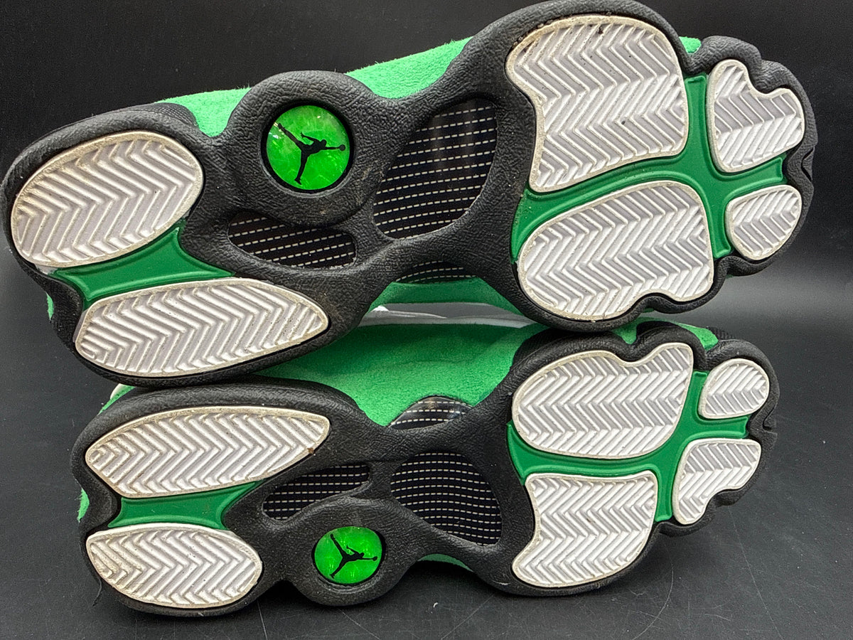 Nike Air Jordan 13 Retro Lucky Green White Black Size 5Y COA