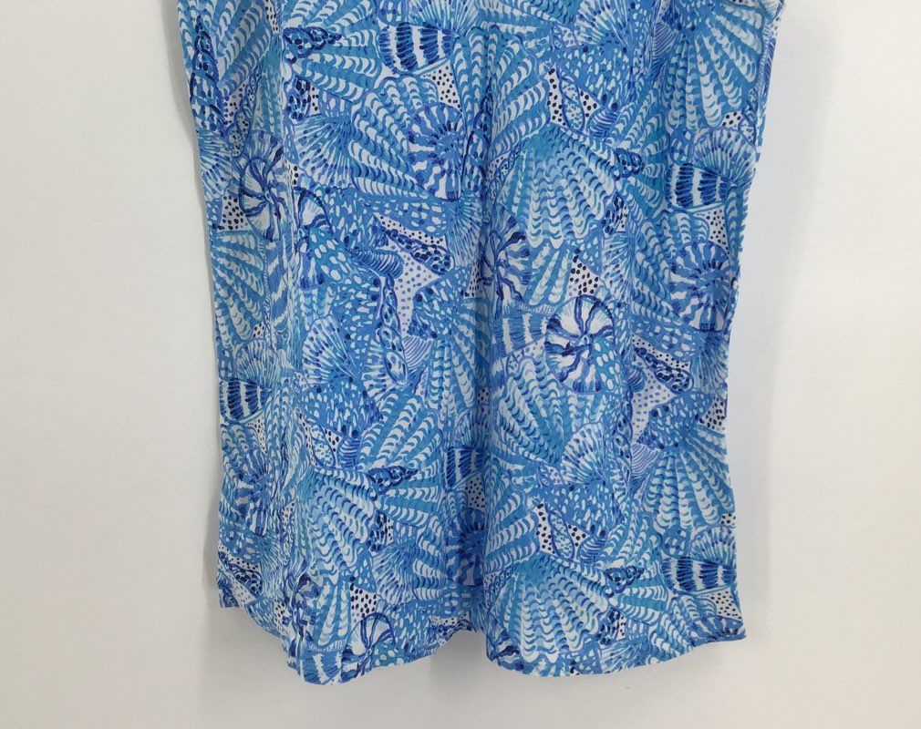 NWT Lilly Pulitzer Women&#39;s Amalfi Blue Floral Sleeveless Top - Size M