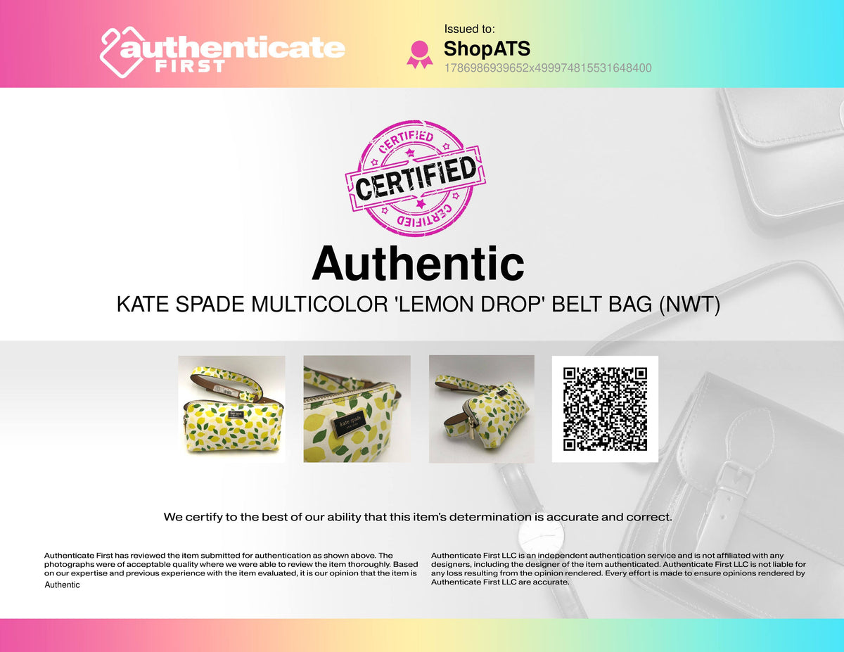 Kate Spade Multicolor 'Lemon Drop' Belt Bag-Size: L\XL (NWT)(+COA)