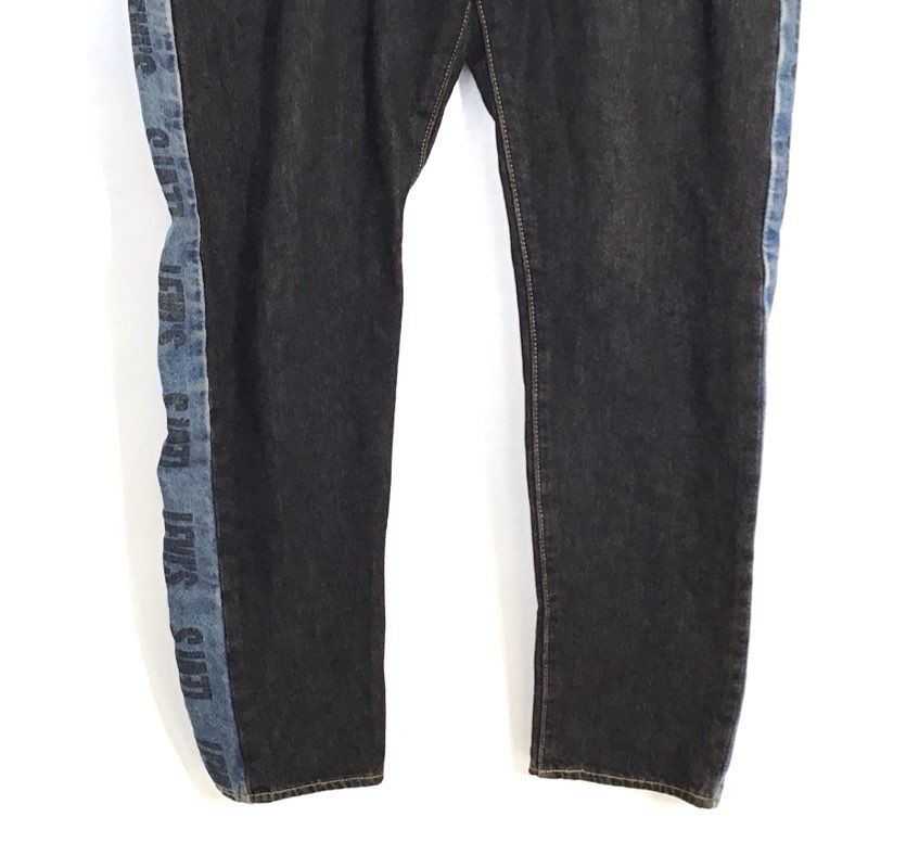 Levi's Men's Hi-Ball Taper Jeans Black Side Logo Stripe Denim Sz 36x30
