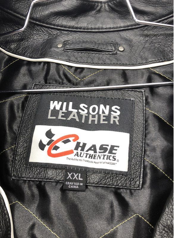 Chase Authentics Nascar Matt Kenseth #17 DeWalt Leather Jacket Yellow Black Sz