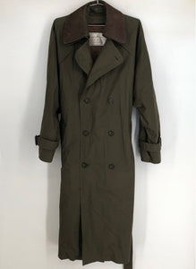 Towne London Fog Men's Olive Green Belted Trench Coat - Size 38