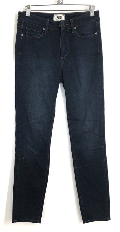 PAIGE Women's Hoxton Ultra Skinny Jeans Dark Wash Blue Stretch Denim Sz 26