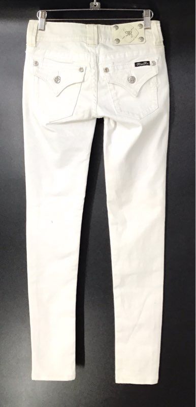 NWT Miss Me Women's White Denim Signature Skinny Jeans - Size 25