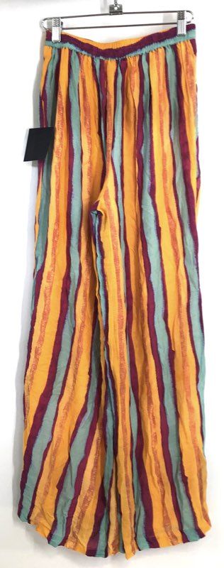 Lulus Women's Multicolor Striped Boho High Rise Wide Leg Pants NWT Sz XS