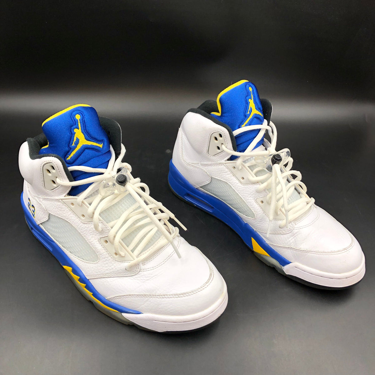 Nike Air Jordan 5 Retro Laney White Varsity Royal Maize Size 12 COA