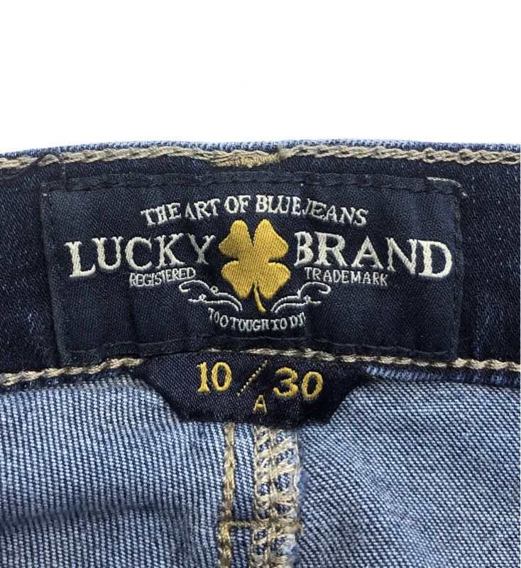 Lucky Brand Women's Dark Indigo Blue Skinny Jeans Stretch Denim Sz 10/30