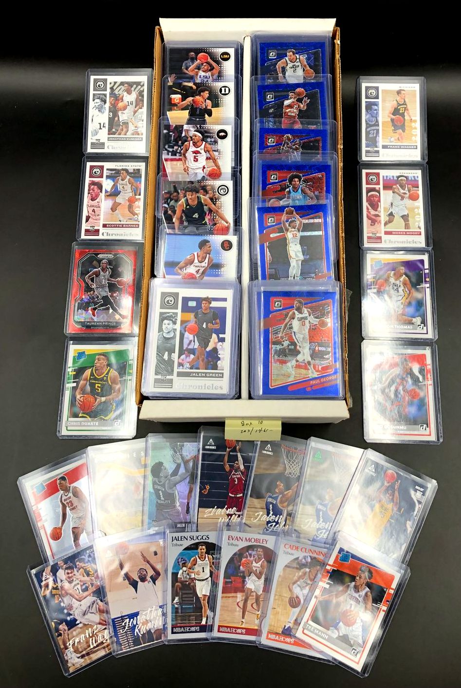 HUGE Lot of 203 Basketball/Hockey/Football Sports Trading Cards from 2018-2024