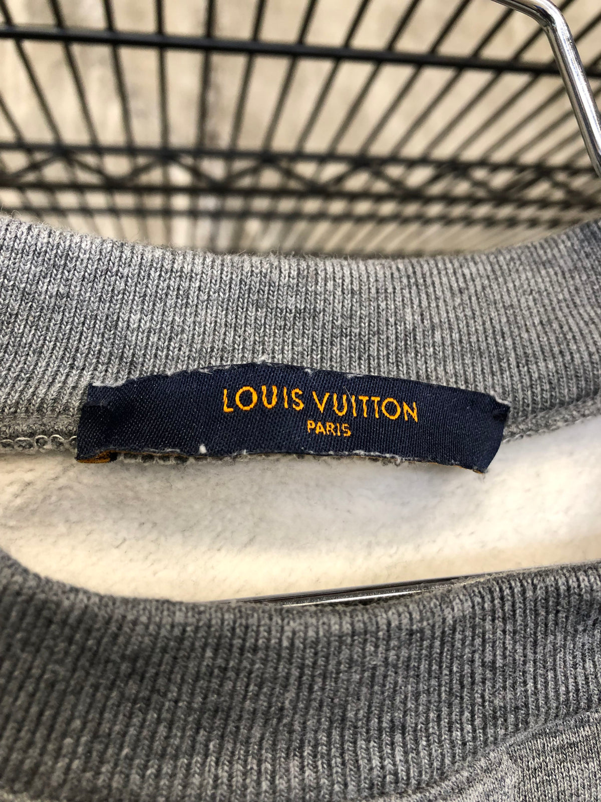 Louis Vuitton Women's Grey\Black 'Boyfriend' Sweatshirt-Size: Large (+COA)