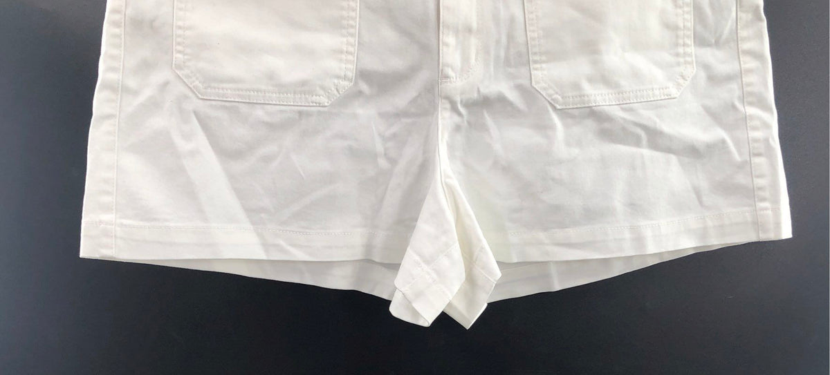J.Crew Women's White Re-Imagined Cotton Patch Pocket Chino Shorts Sz 14 NWT
