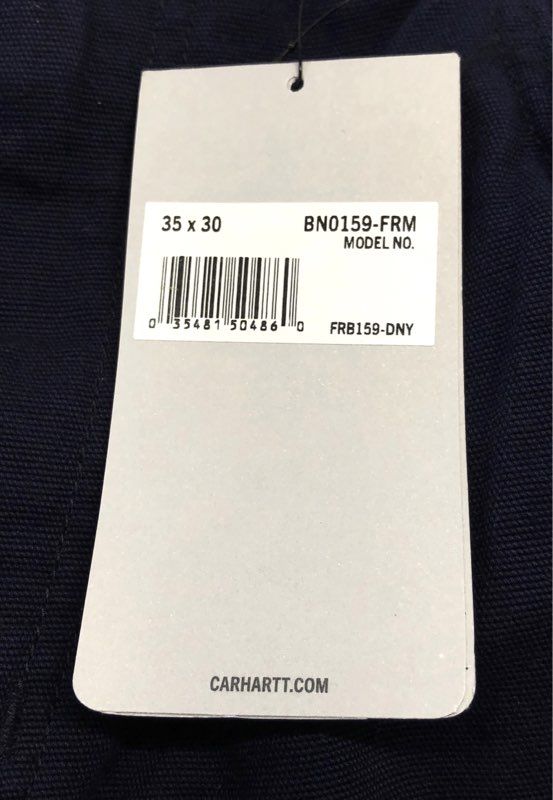 Carhartt Men's Flame-Resistant Loose Fit Work Pants Navy BN0159-FRM 35x30 NWT