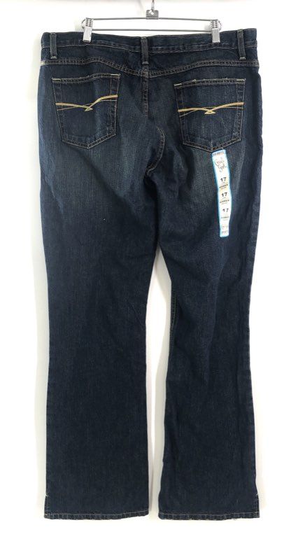 Cruel Girl Women's Relaxed Fit Jeans Dark Wash Blue Denim NWT Sz 17 Long