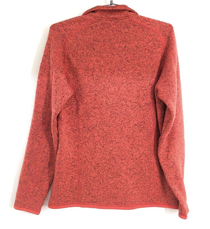 Patagonia Women's Better Sweater 1/4 Zip Pullover Red Heather Fleece Sz M