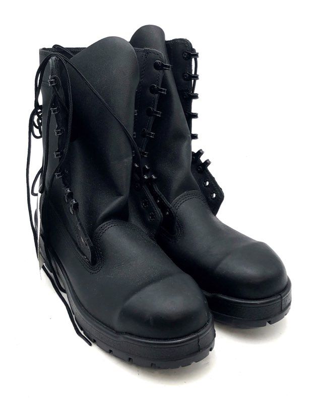 Belleville 808 Navy Flight Deck Steel Toe Safety Boots Black Men's Size 9.5 W