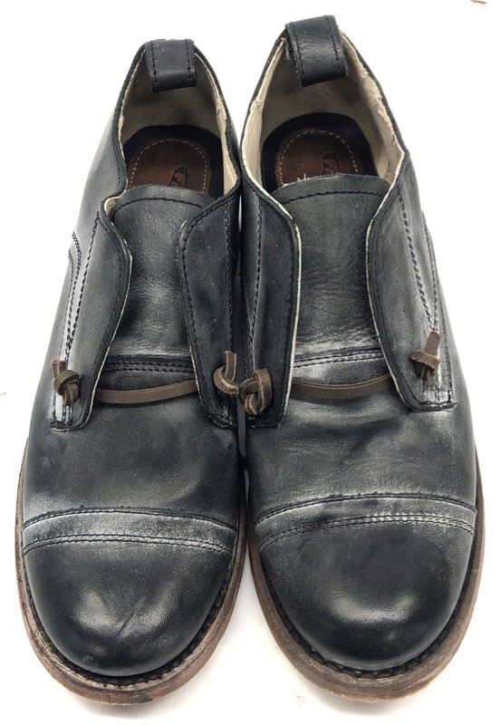 Freebird by Steven Mabel Black Distressed Leather Oxford Shoes Women's Size 7