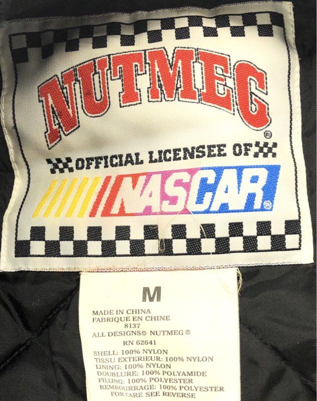 Vintage 90s Nutmeg Ernie Irvan #28 NASCAR Racing Bomber Jacket Sz M