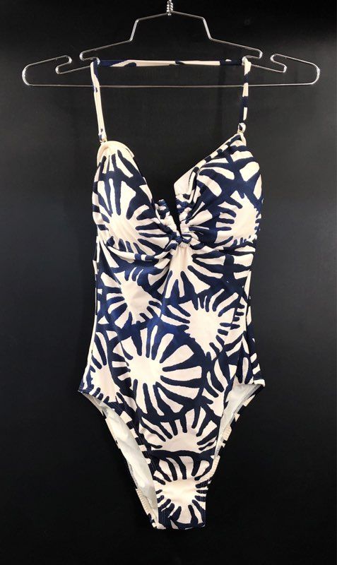 Lenny Niemeyer Women's Blue Sunflower One-Piece Swimsuit Twist Front Sz M NWT