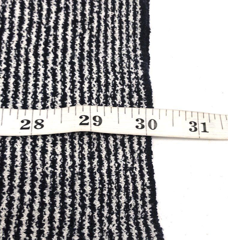 Zara Women's Black White Striped Textured Knit Midi Pencil Skirt Size S