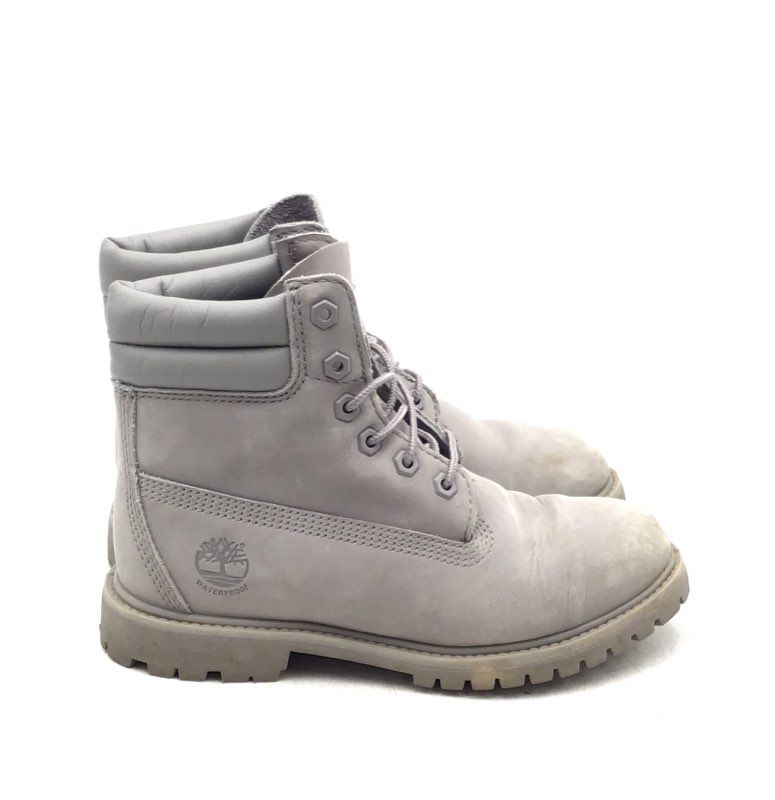 Timberland Women&#39;s Gray Combat Boots - Size 6.5