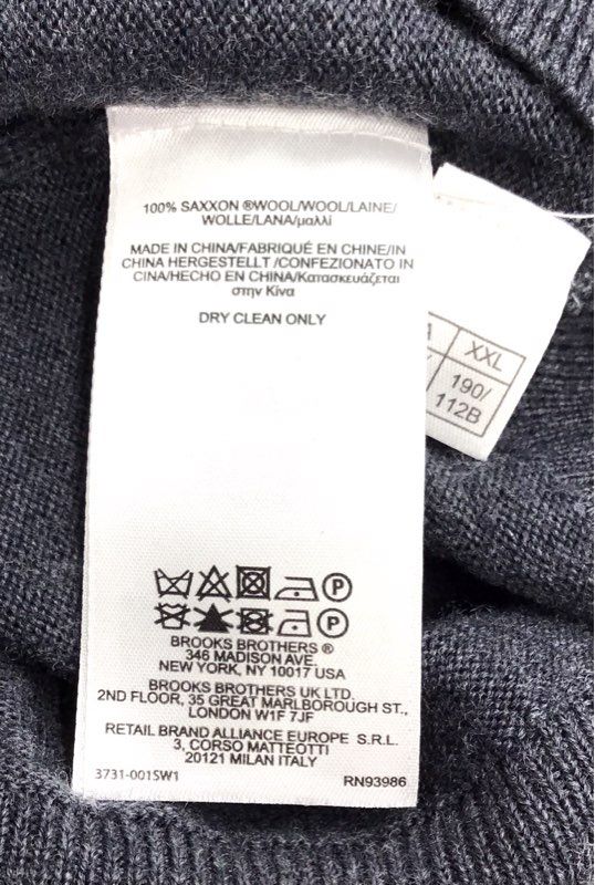 NWT Brooks Brothers Men's Black Blue Wool Sweater - Size 2XL Lot Of 2