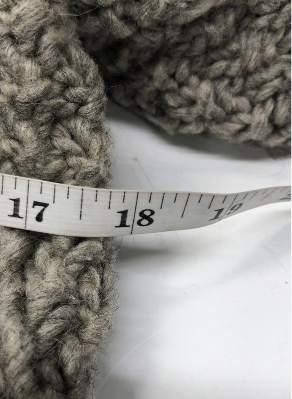 Vintage Tejidos Imbaya Women's Gray Cable Chunky Knit Wool Cardigan Sweater