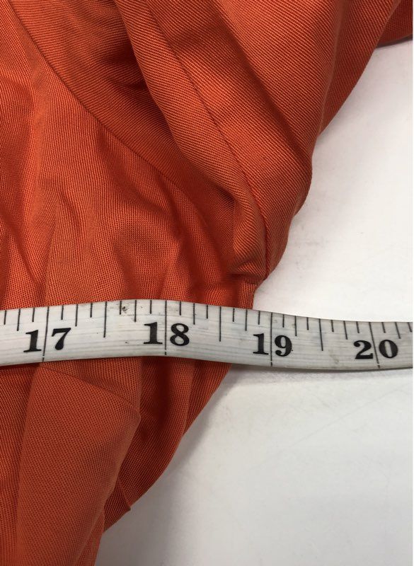 Cremieux Women's Orange Long Sleeve Belted Lyocell Tencel Mini Dress NWT Sz L