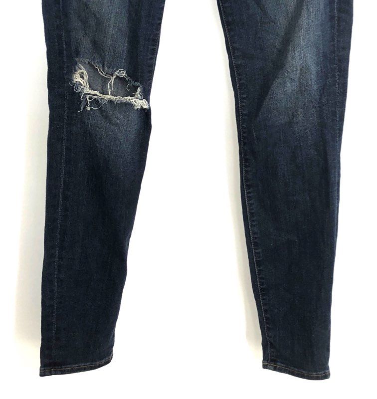 Good American Women's Good Legs Skinny Distressed High Rise Blue Jeans Sz 4/27