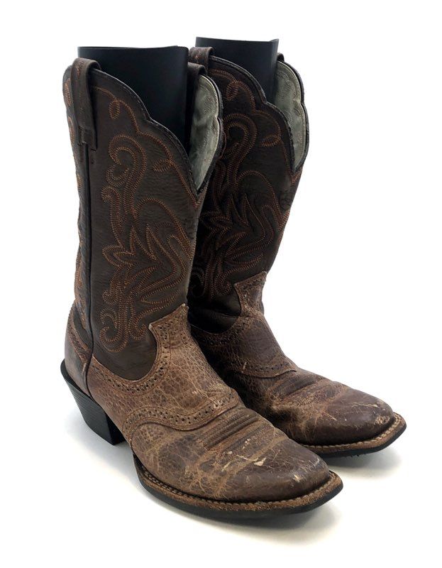 Ariat Heritage Distressed Brown Leather Western Cowboy Boots Women's Size 8B
