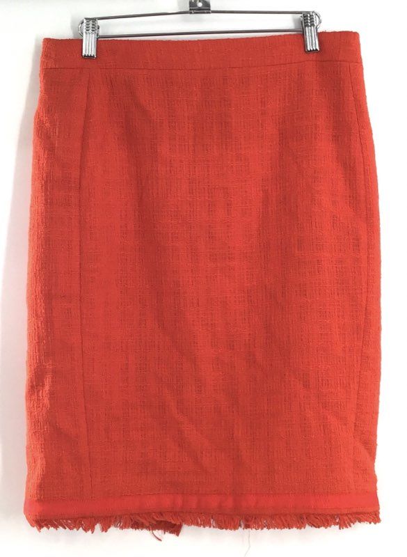 J.Crew Women's Skirt Lot Orange Fringe Pencil Lime Green A-Line Sz 8 2PC