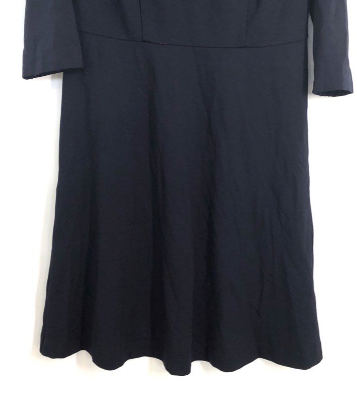 Talbots Women's Navy Blue Nautical Scarf Neck Fit Flare Dress NWT 10P