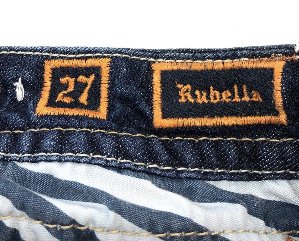 Rock Revival Women's Rubella EP Capri Jeans Dark Wash Embellished Pockets Sz 27