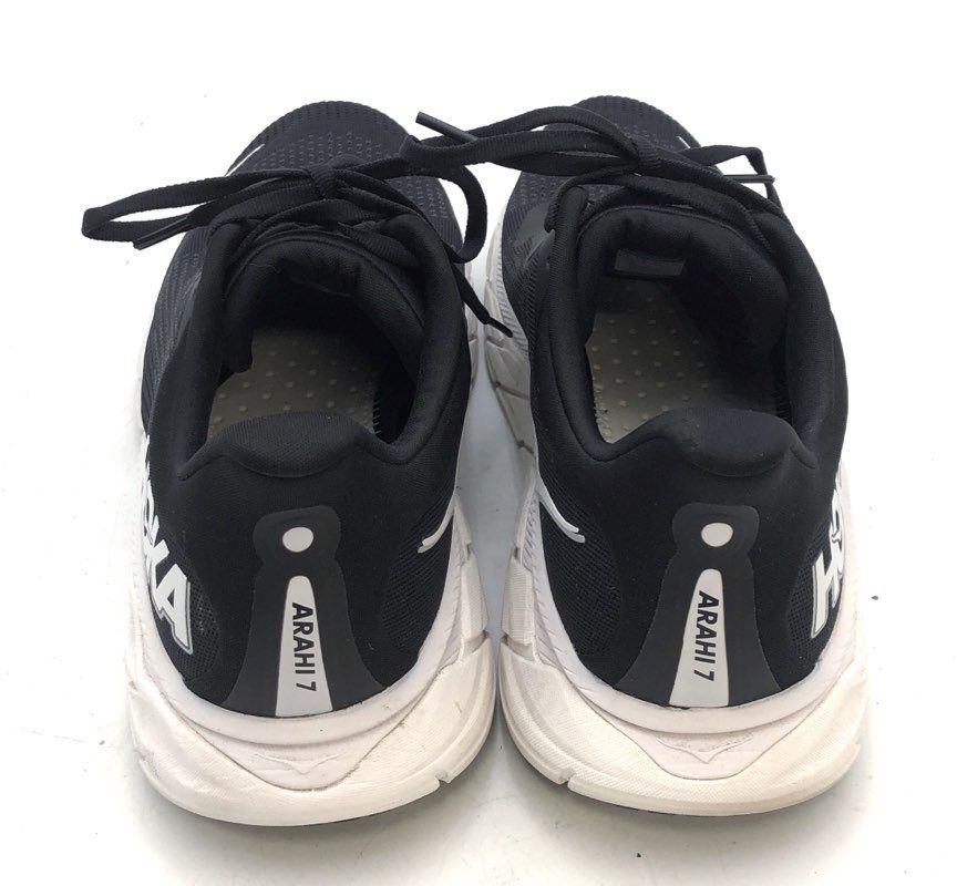 Hoka Arahi 7 Black White Men's Road Running Shoes Size 10 2E Wide