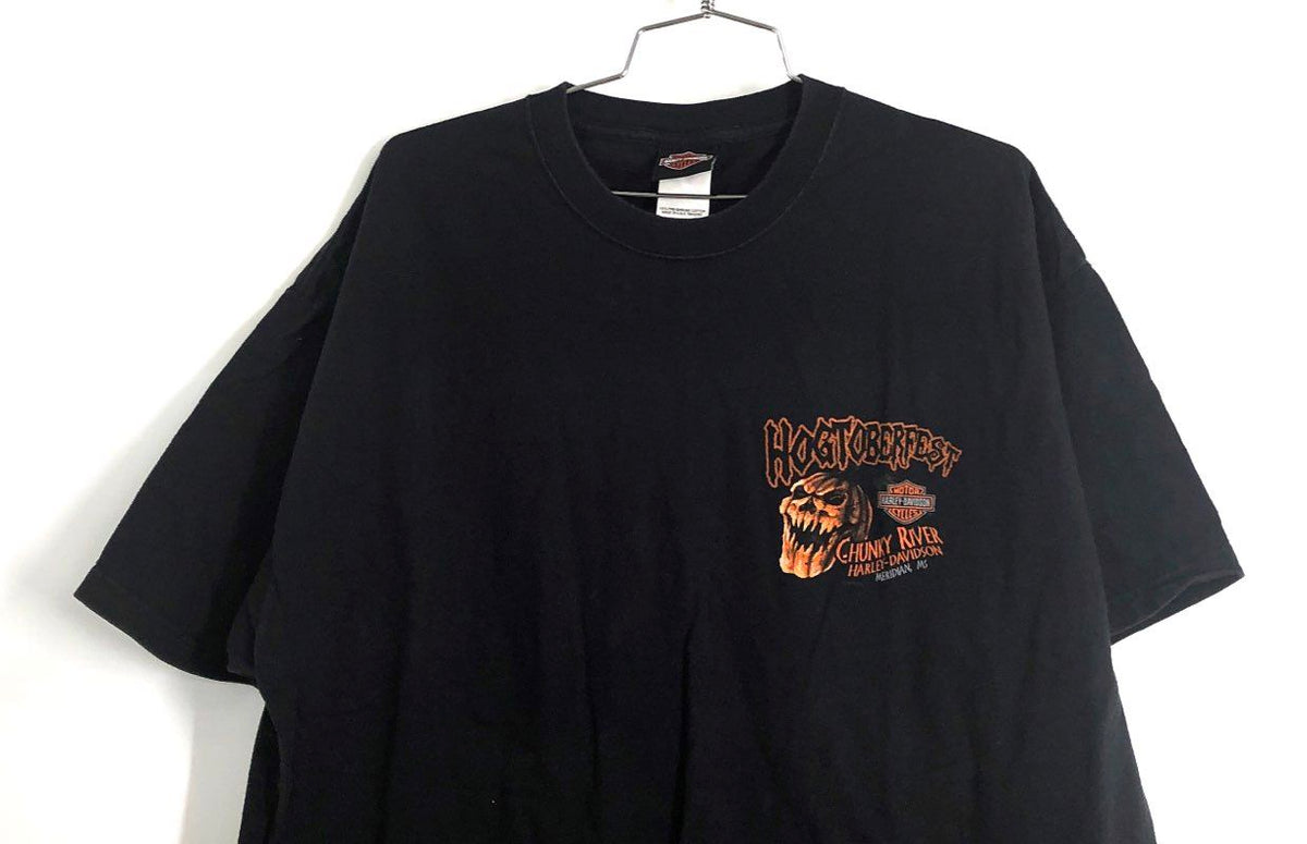 Vintage 2008 Harley-Davidson Hogtoberfest Chunky River T-Shirt Sz XL